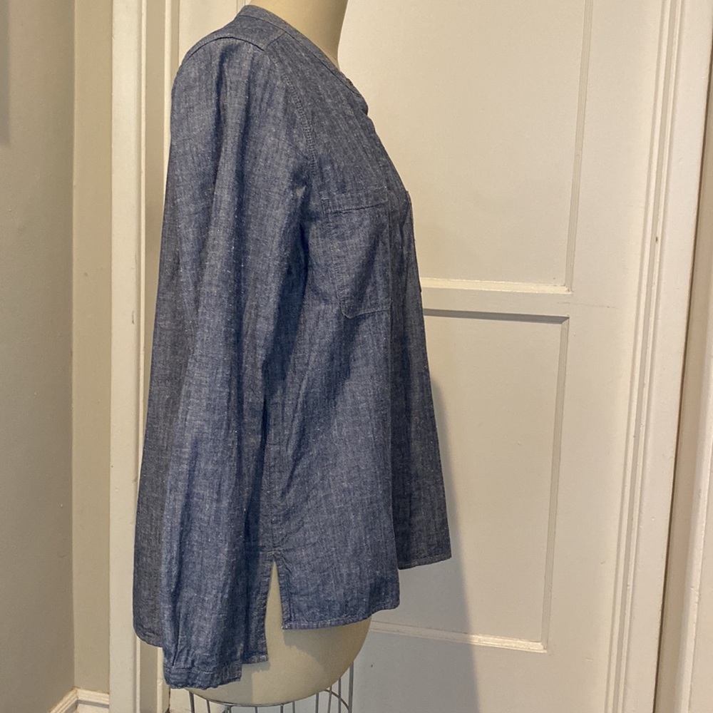 Vince Patch Pocket Chambray Blouse - image 4